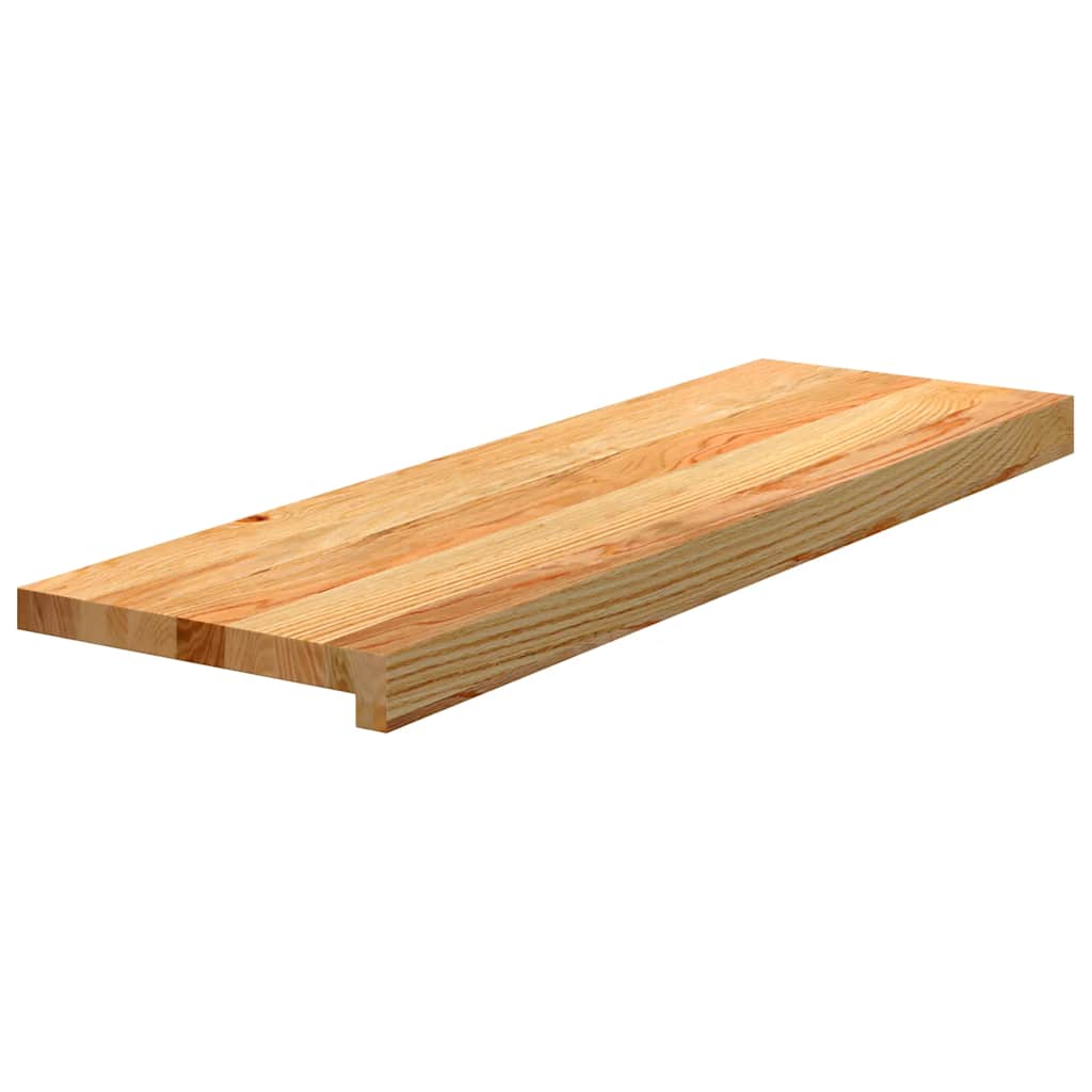 Treppenstufen 8 Stk. Hellbraun 80x30x2 cm Massivholz Eiche