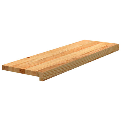 Treppenstufen 12 Stk. Hellbraun 80x30x2 cm Massivholz Eiche