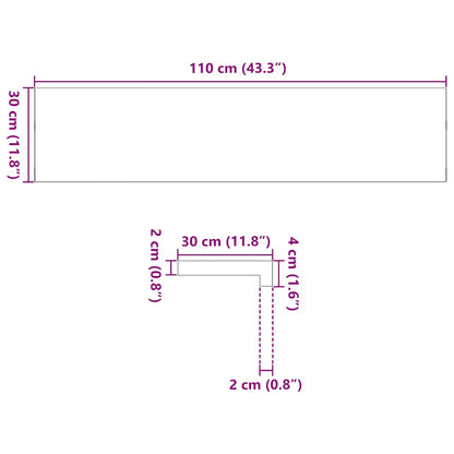 Treppenstufen 16 Stk. Hellbraun 110x30x2 cm Massivholz Eiche