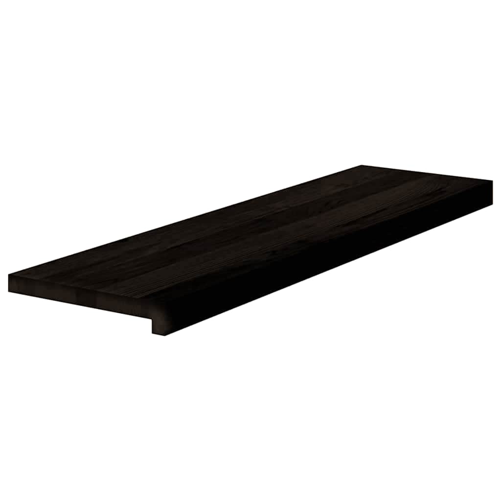 Treppenstufen 12 Stk. Dunkelbraun 90x30x2 cm Massivholz Eiche