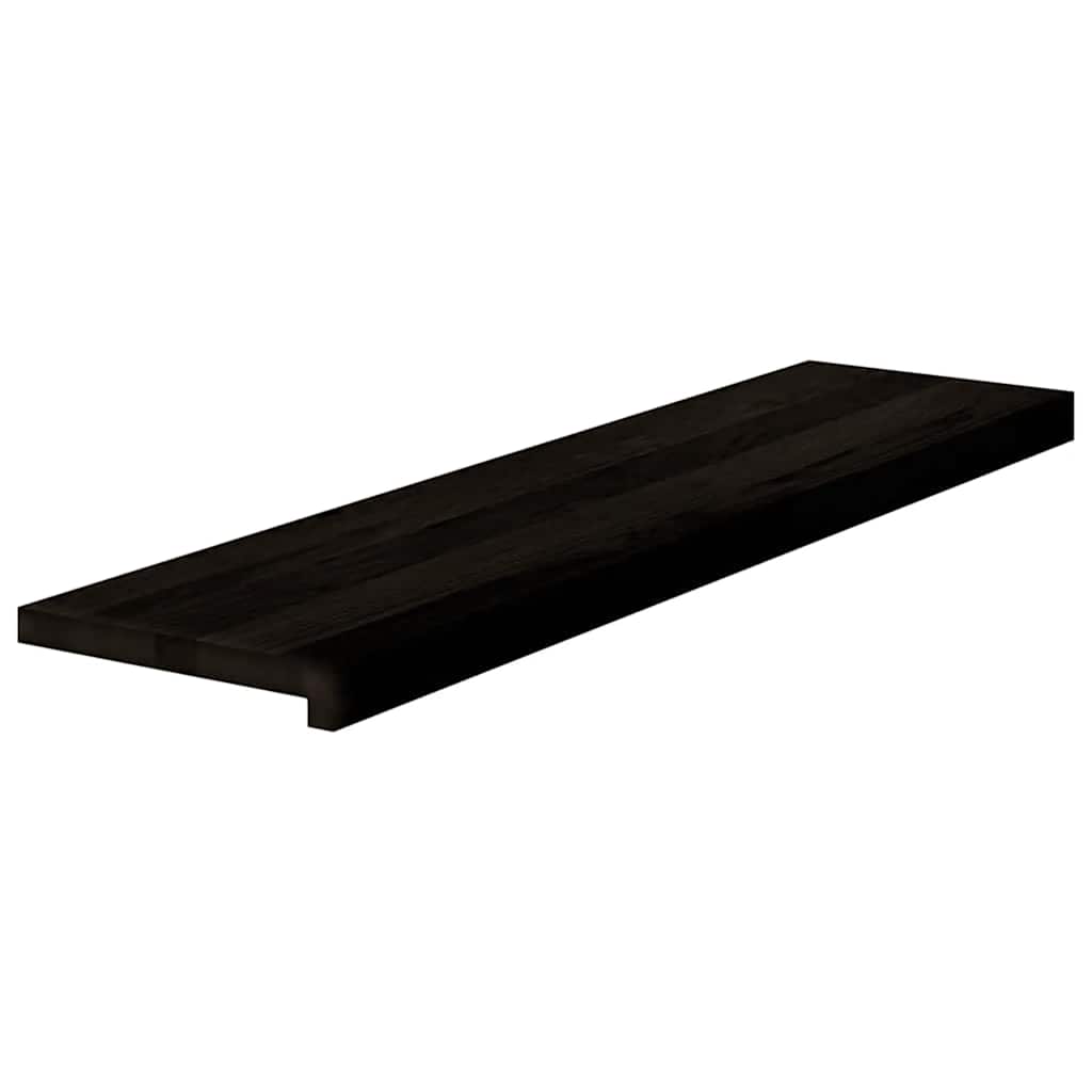 Treppenstufen 12 Stk. Dunkelbraun 100x30x2 cm Massivholz Eiche
