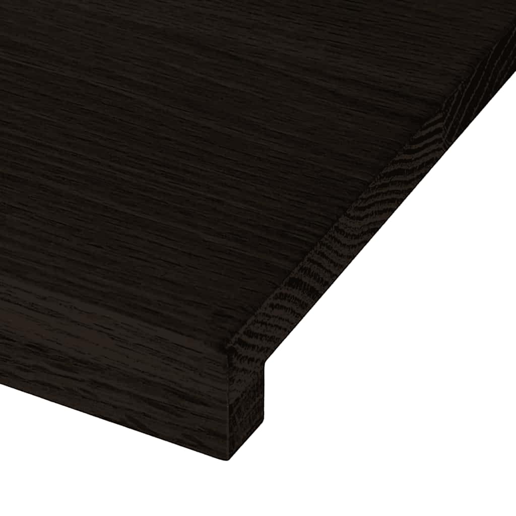 Treppenstufen 12 Stk. Dunkelbraun 100x30x2 cm Massivholz Eiche