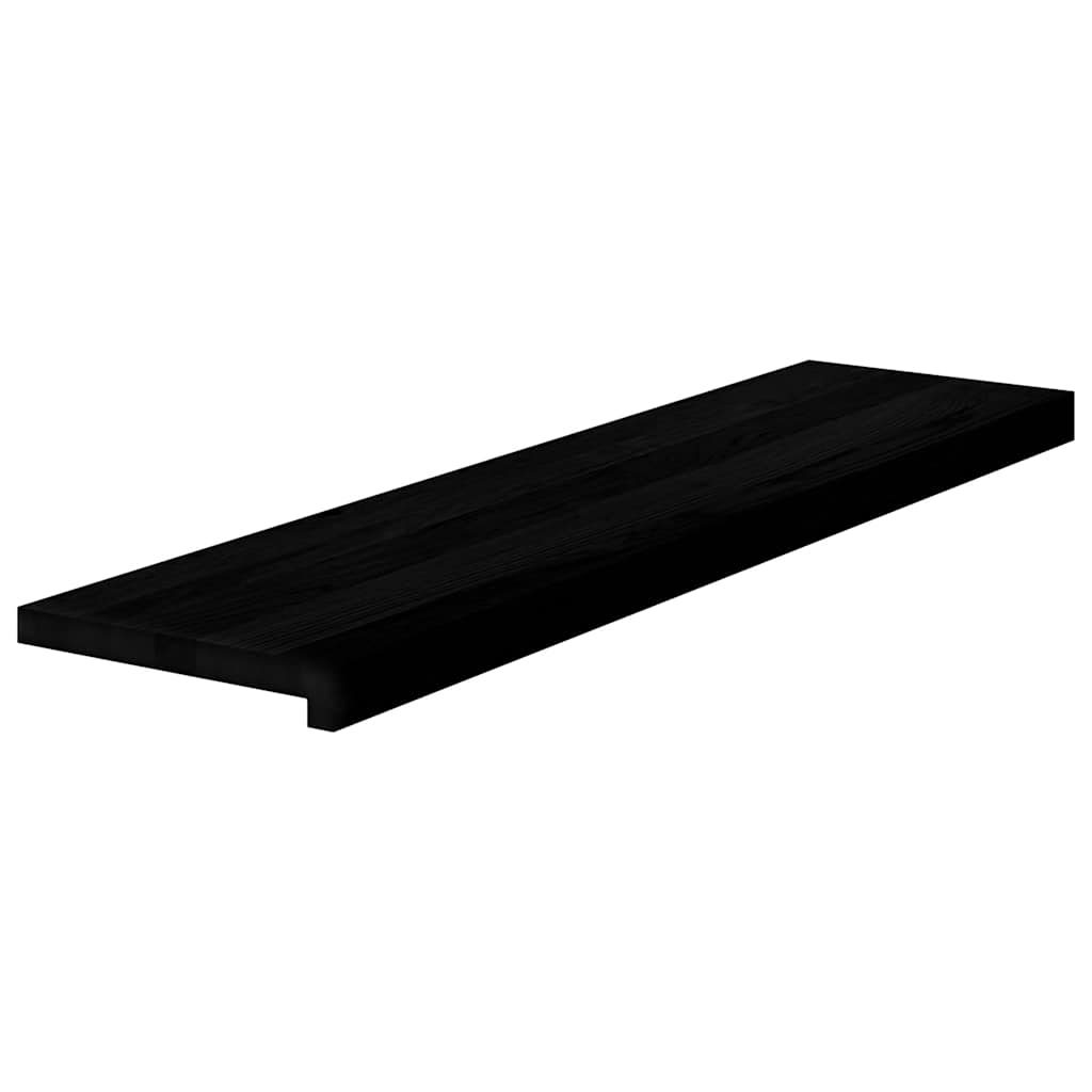 Treppenstufen 2 Stk. Dunkelbraun 100x25x2 cm Massivholz Eiche