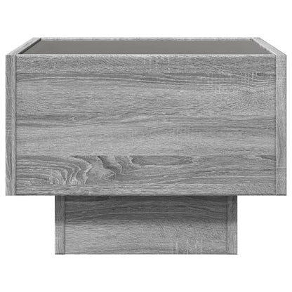 Nachttisch mit Infinity-LED Grau Sonoma 40x40x30 cm