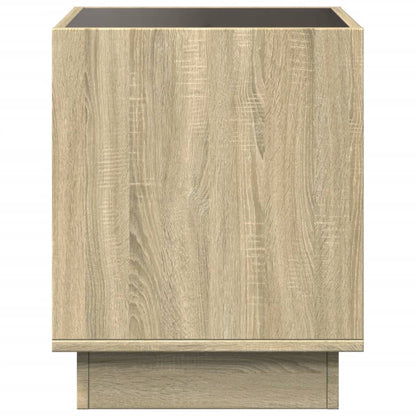 Nachttisch mit Infinity-LED Sonoma-Eiche 40x40x50 cm
