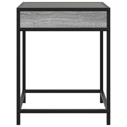 Nachttisch mit Infinity-LED Grau Sonoma 40x40x51 cm