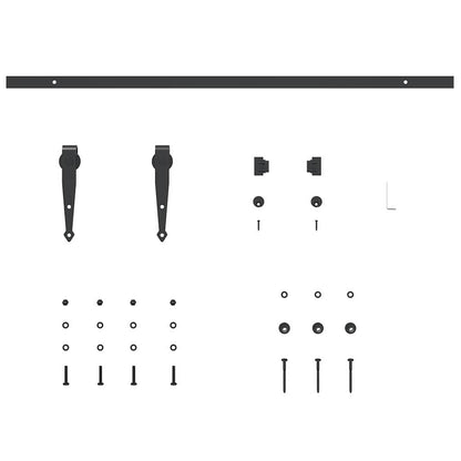 Schiebetürbeschlag Set für Schranktüren 91 cm Karbonstahl