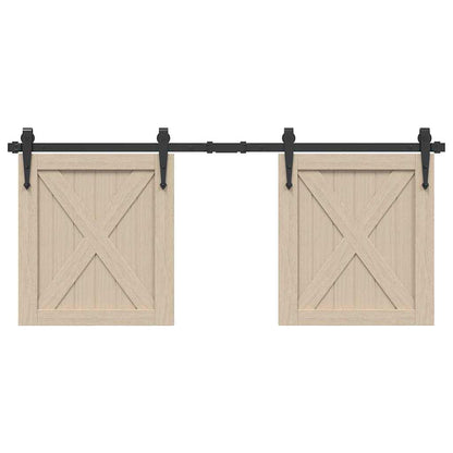 Schiebetürbeschlag Set für Schranktüren 122 cm Karbonstahl