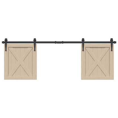 Schiebetürbeschlag Set für Schranktüren 152 cm Karbonstahl