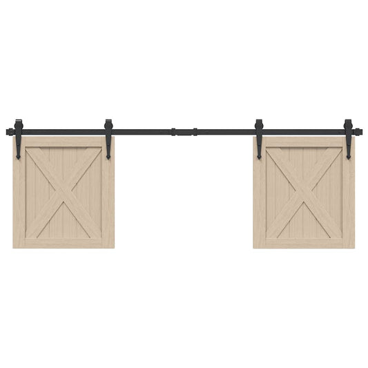 Schiebetürbeschlag Set für Schranktüren 152 cm Karbonstahl