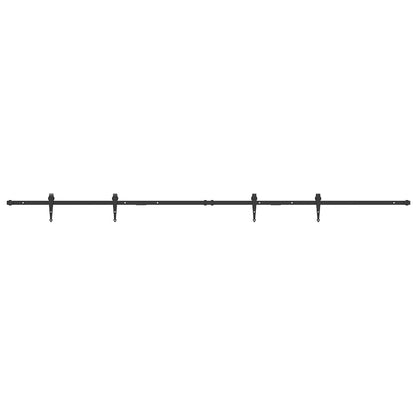 Schiebetürbeschlag Set für Schranktüren 244 cm Karbonstahl