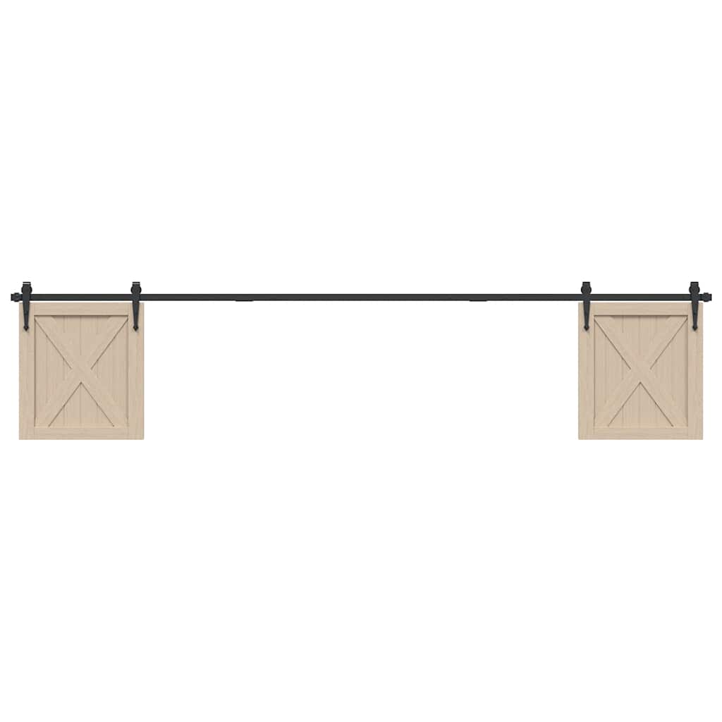 Schiebetürbeschlag Set für Schranktüren 244 cm Karbonstahl