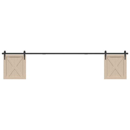 Schiebetürbeschlag Set für Schranktüren 244 cm Karbonstahl