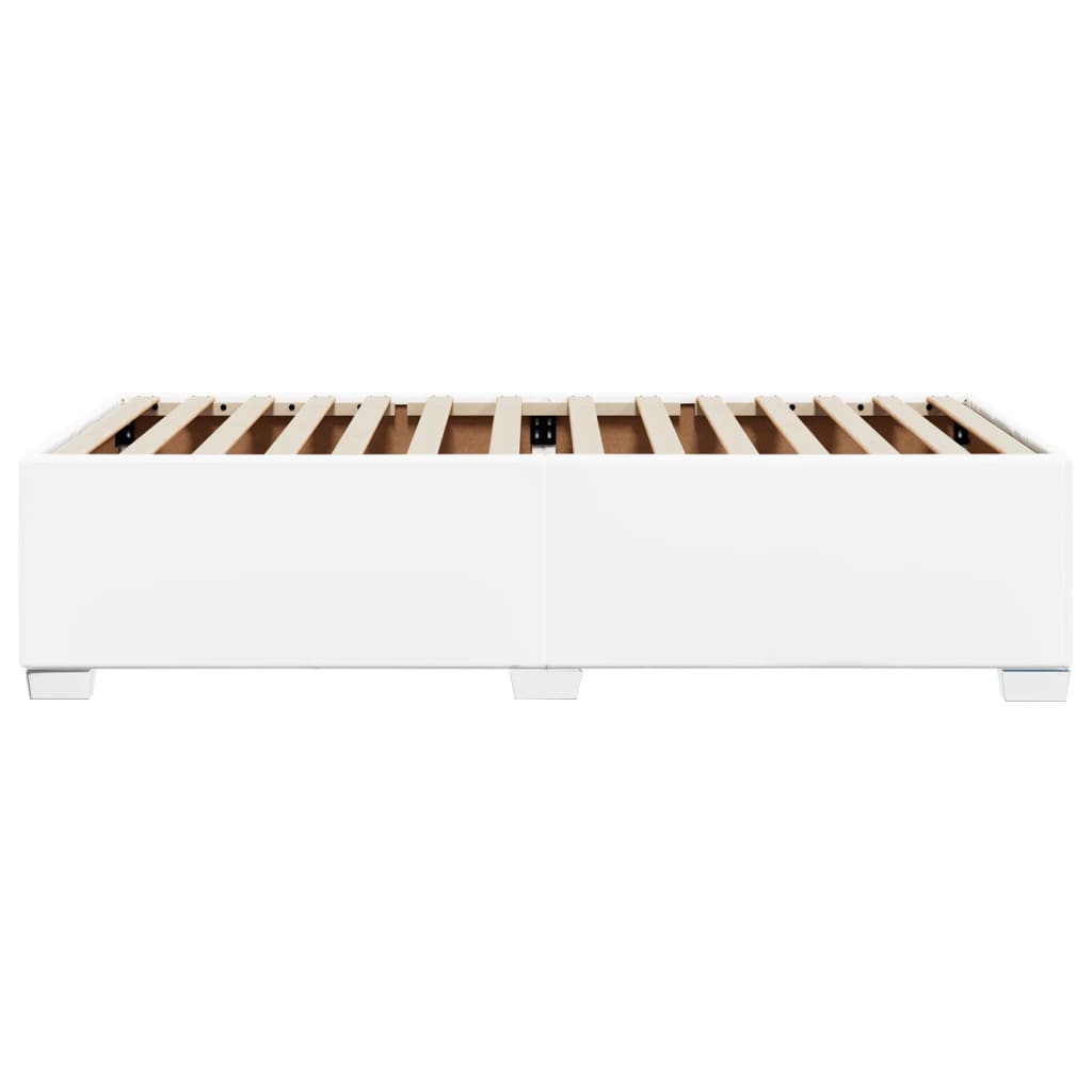 Bettgestell Weiß 80x200 cm Kunstleder