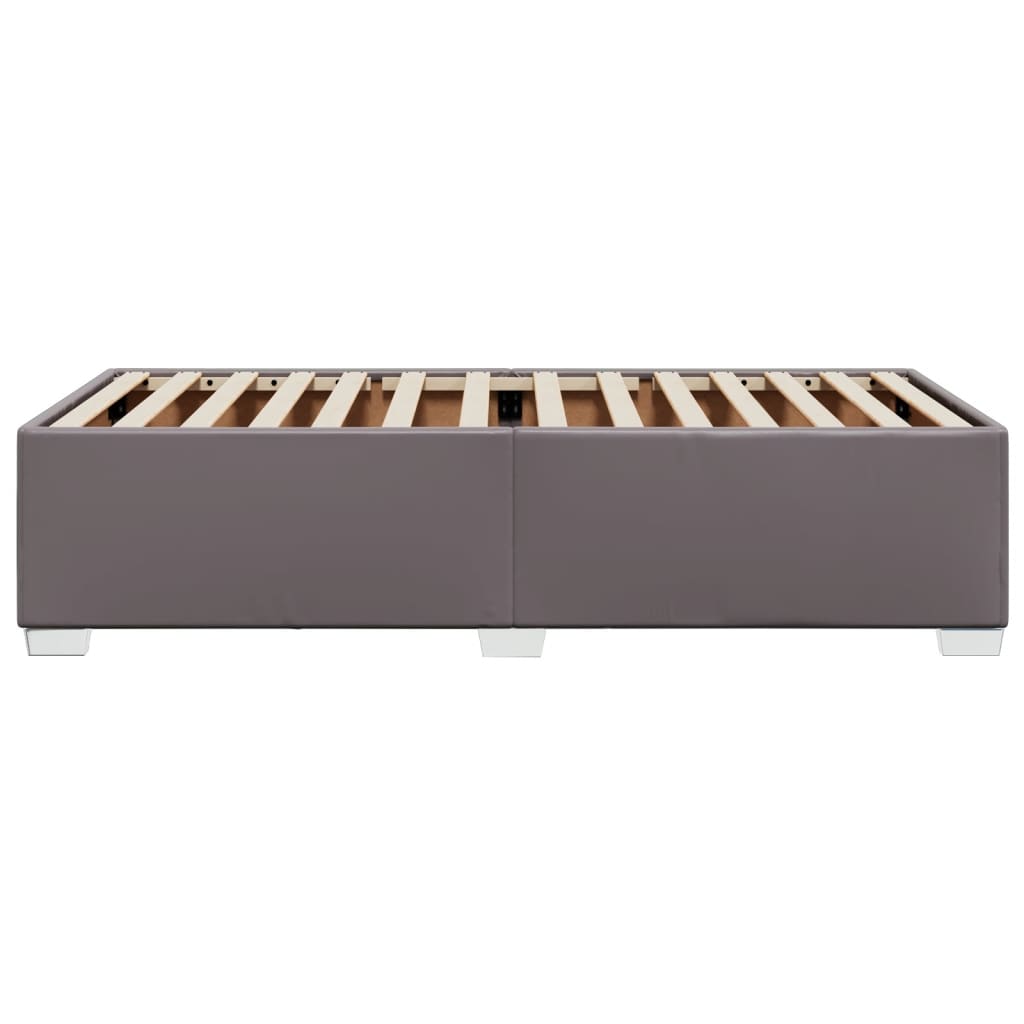 Bettgestell Grau 100x200 cm Kunstleder