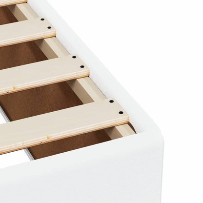 Bettgestell Weiß 120x200 cm Kunstleder