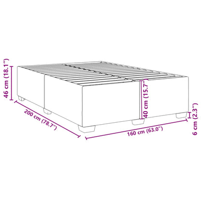 Bettgestell Cappuccino-Braun 160x200 cm Kunstleder