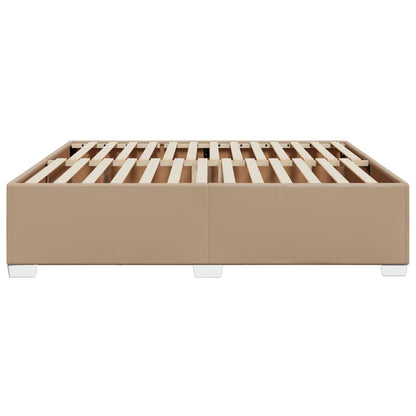 Bettgestell Cappuccino-Braun 200x200 cm Kunstleder