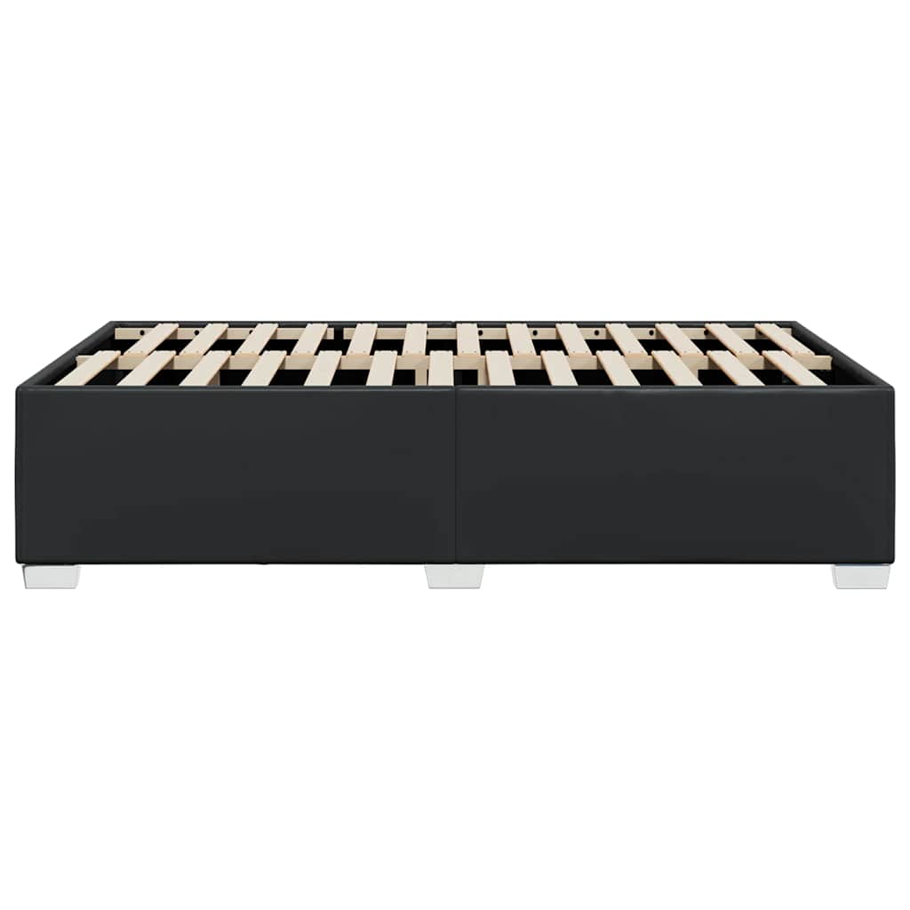 Bettgestell ohne Matratze Schwarz Vollkunstleder