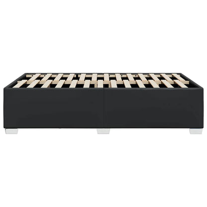 Bettgestell ohne Matratze Schwarz Vollkunstleder