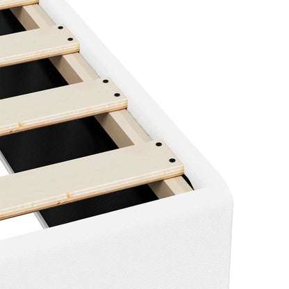 Bettgestell ohne Matratze Weiß Vollkunstleder