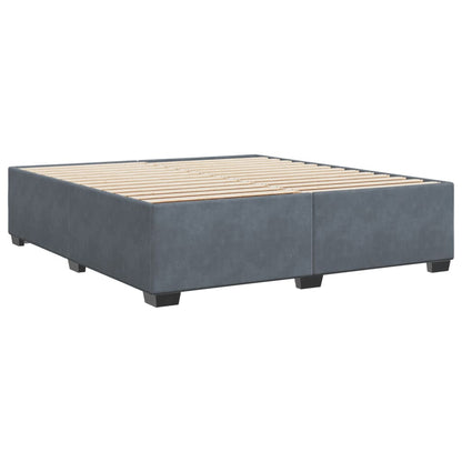 Bettgestell ohne Matratze Dunkelgrau 180x200 cm Samt
