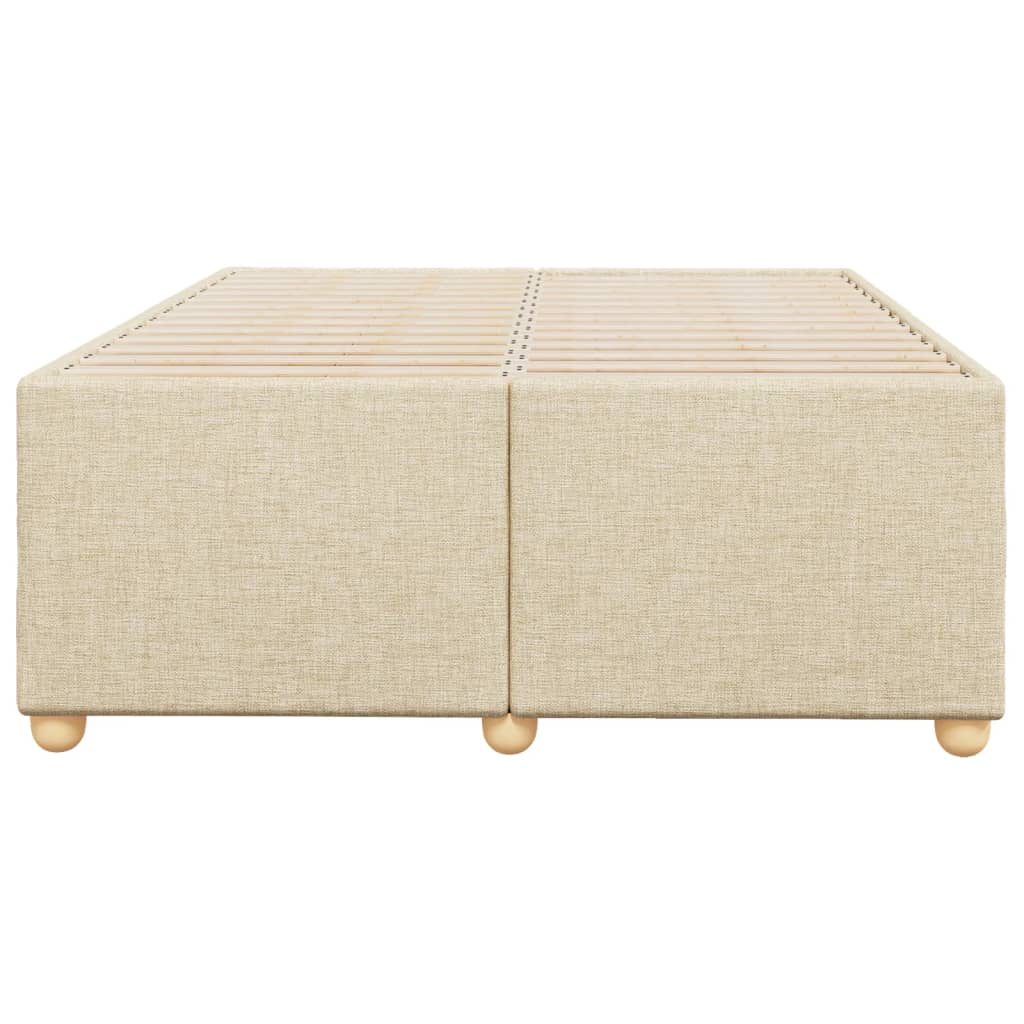 Bettgestell ohne Matratze Creme 120x190 cm Stoff