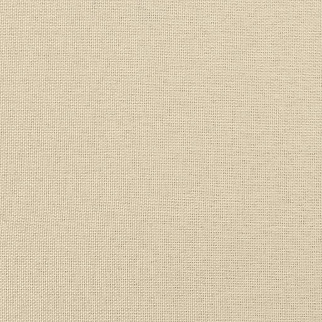 Bettgestell ohne Matratze Creme 140x200 cm Stoff