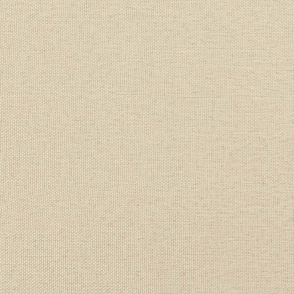 Bettgestell ohne Matratze Creme 200x200 cm Stoff