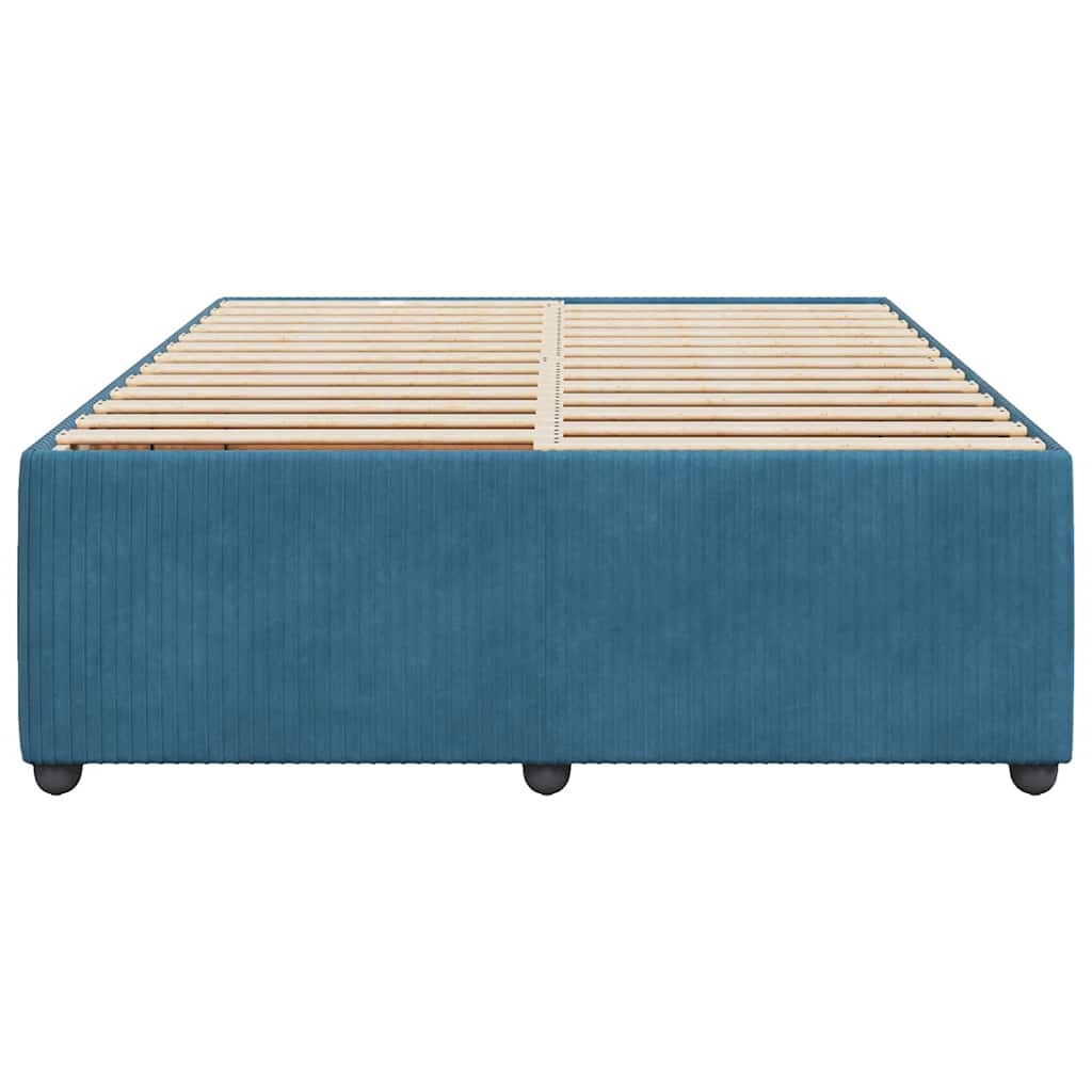 Bettgestell Blau 160x200 cm Samt