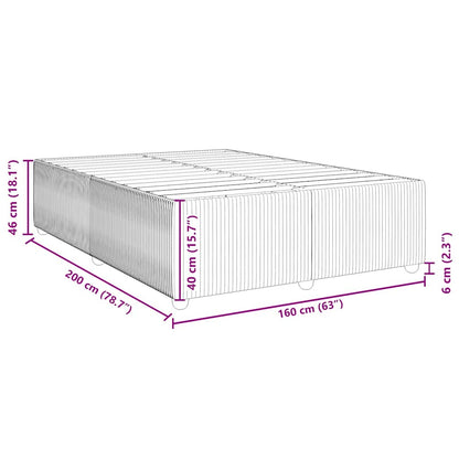 Bettgestell Blau 160x200 cm Samt