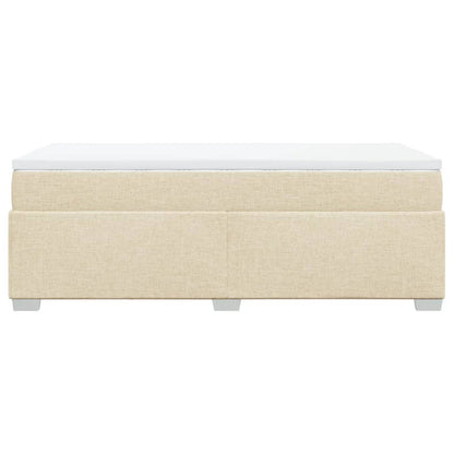 Boxspringbett mit Matratze Creme 90x190 cm Stoff