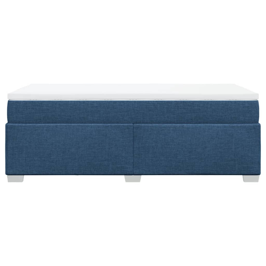 Boxspringbett mit Matratze Blau 100x200 cm Stoff