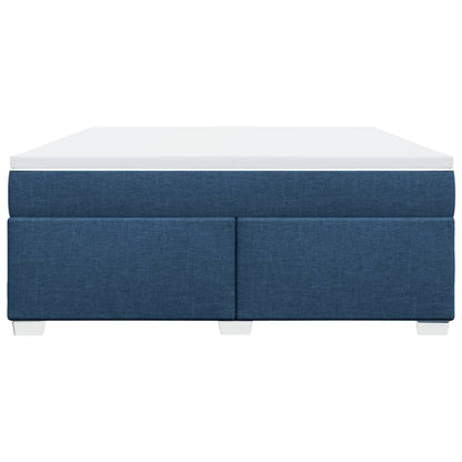 Boxspringbett mit Matratze Blau 180x200 cm Stoff