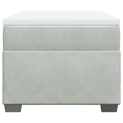 Boxspringbett mit Matratze Hellgrau 100x200 cm Samt