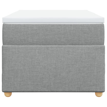 Boxspringbett mit Matratze Hellgrau 80x200 cm Stoff