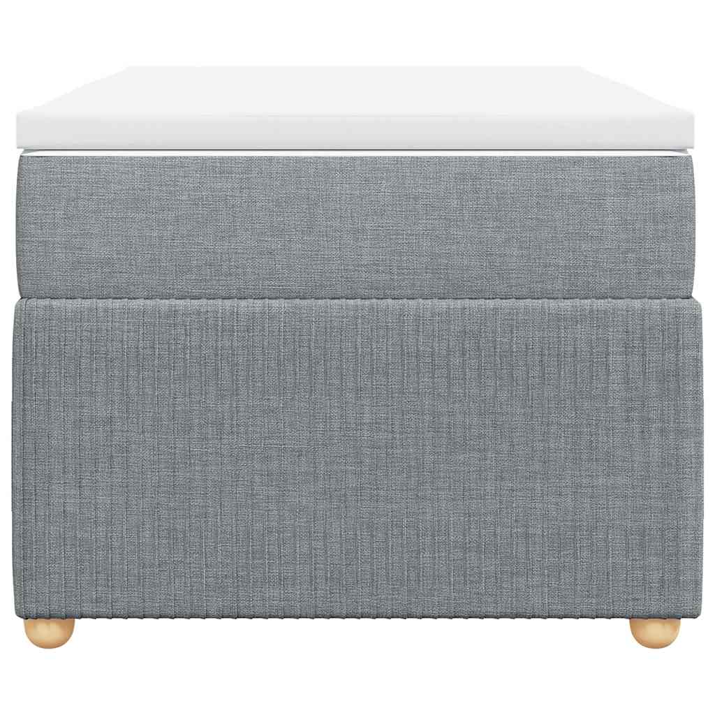 Boxspringbett mit Matratze Hellgrau 80x200 cm Stoff