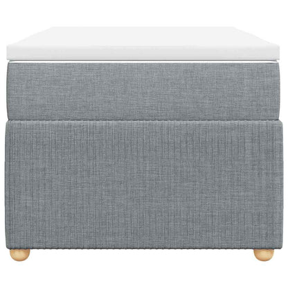 Boxspringbett mit Matratze Hellgrau 80x200 cm Stoff