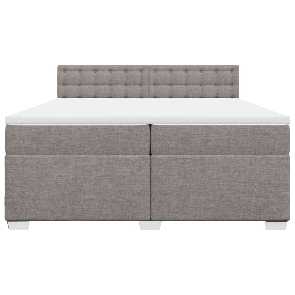 Boxspringbett mit Matratze Taupe 200x200 cm Stoff