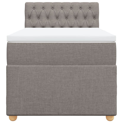 Boxspringbett mit Matratze Taupe 100x200 cm Stoff