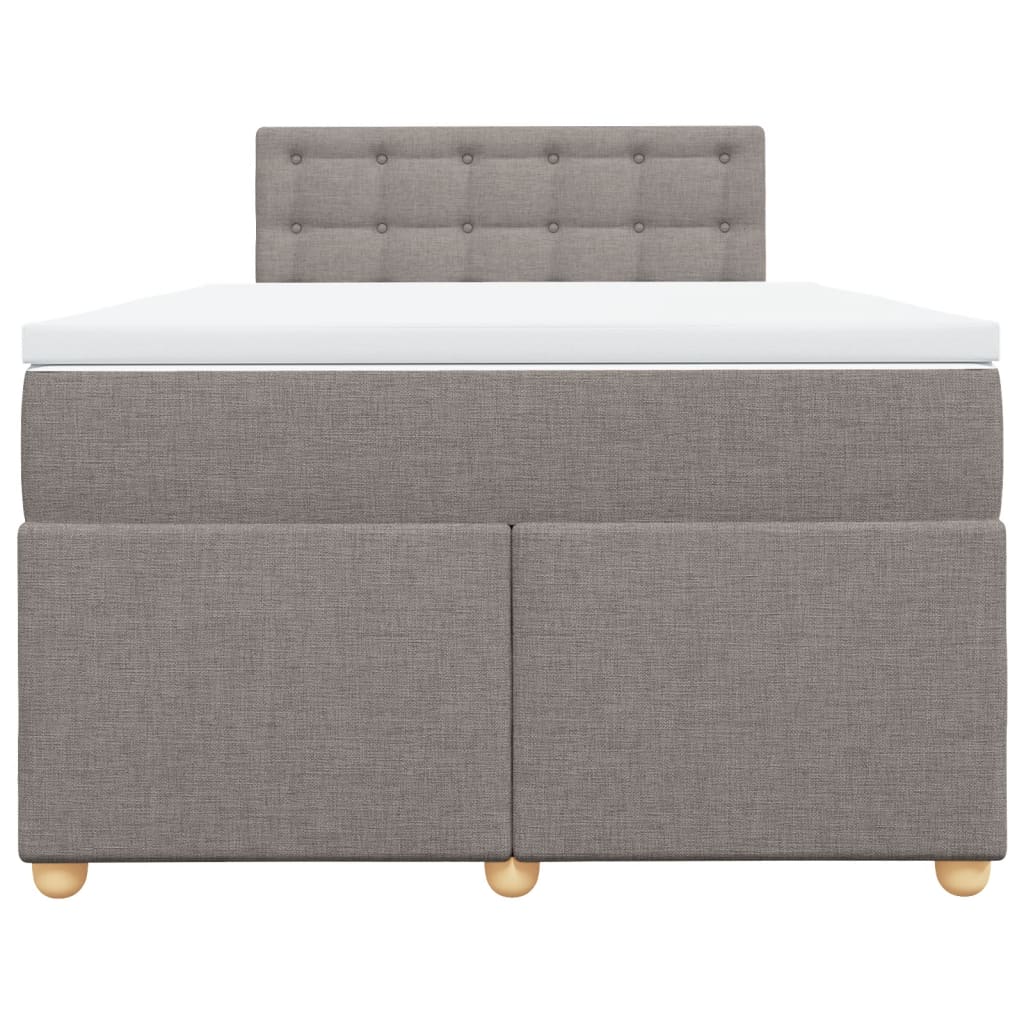 Boxspringbett mit Matratze Taupe 120x190 cm Stoff