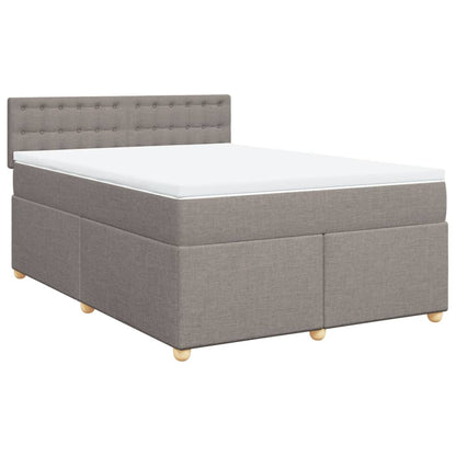 Boxspringbett mit Matratze Taupe 160x200 cm Stoff