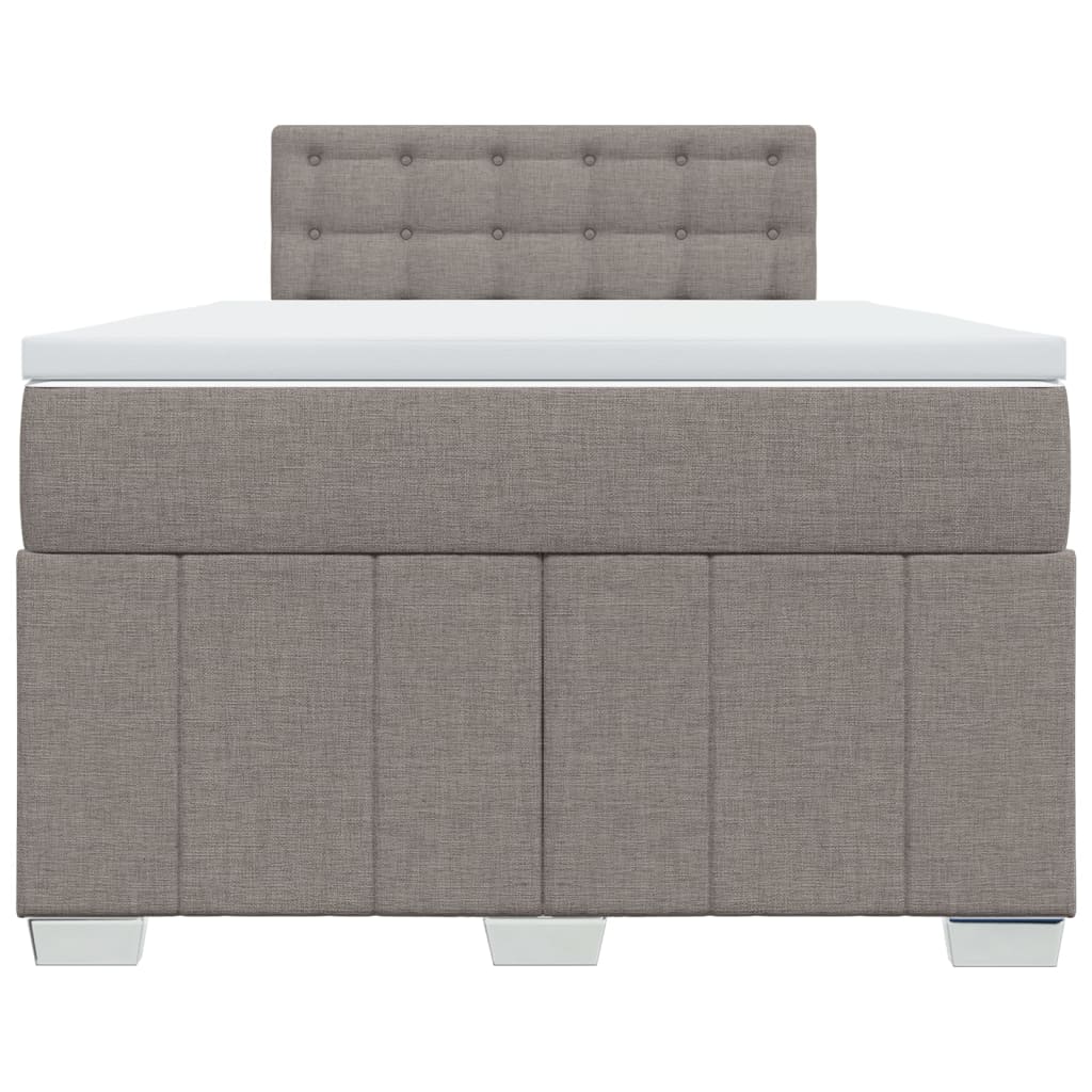 Boxspringbett mit Matratze Taupe 120x190 cm Stoff