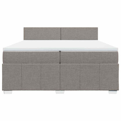 Boxspringbett mit Matratze Taupe 200x200 cm Stoff