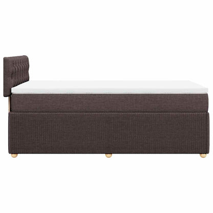Boxspringbett mit Matratze Dunkelbraun 90x190 cm Stoff