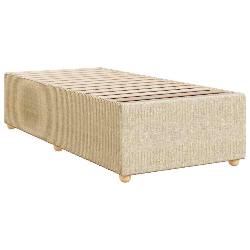 Boxspringbett mit Matratze Creme 90x190 cm Stoff