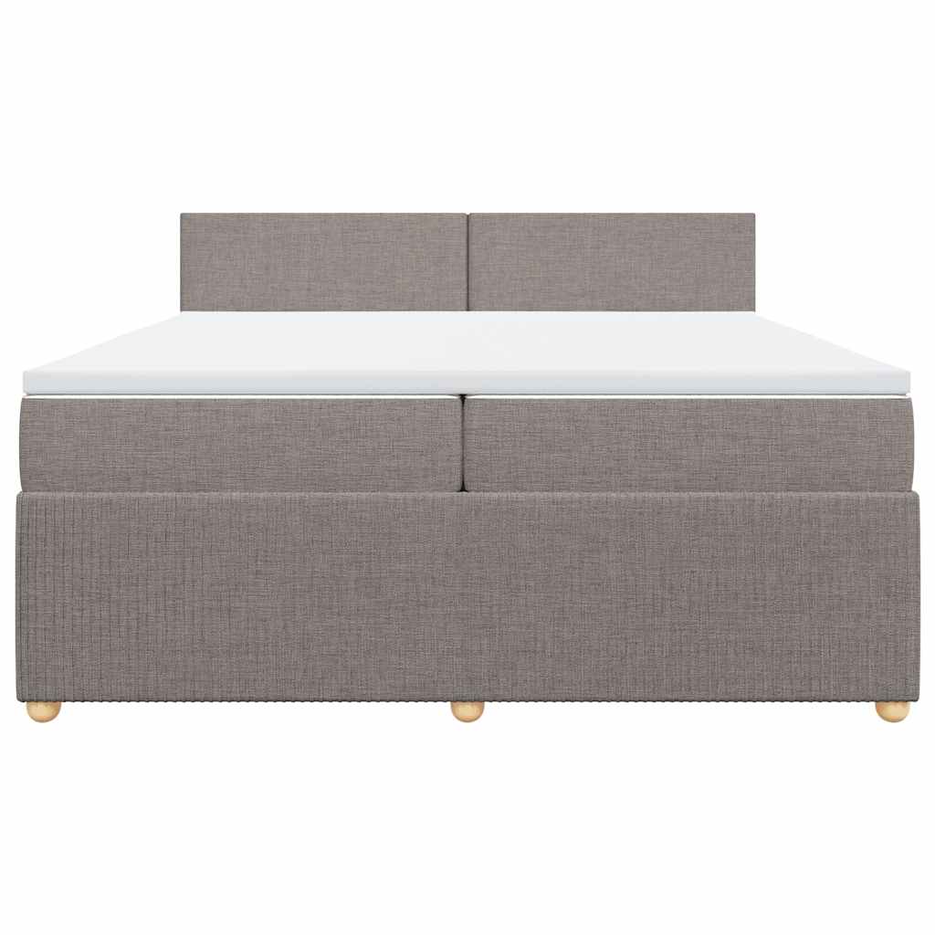 Boxspringbett mit Matratze Taupe 200x200 cm Stoff