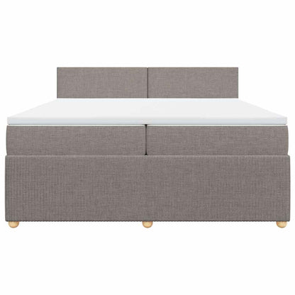 Boxspringbett mit Matratze Taupe 200x200 cm Stoff