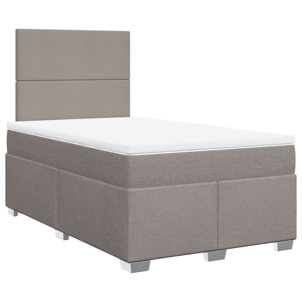 Boxspringbett mit Matratze Taupe 120x190 cm Stoff