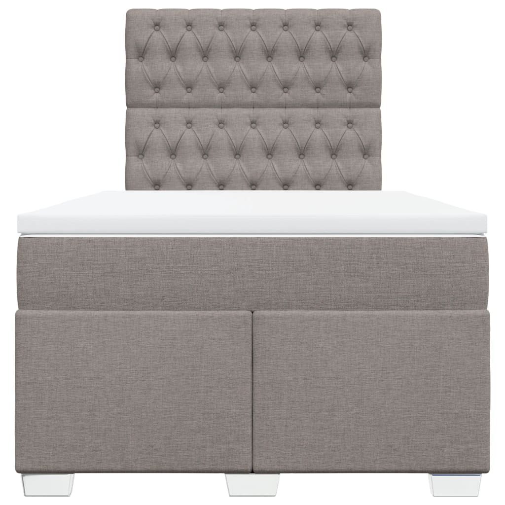 Boxspringbett mit Matratze Taupe 120x190 cm Stoff